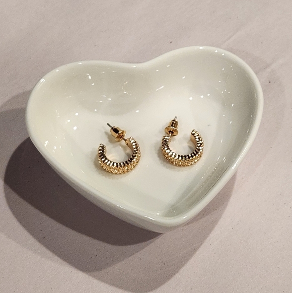 Jewelry - Gold-Tone Mini C-Hoop Earrings